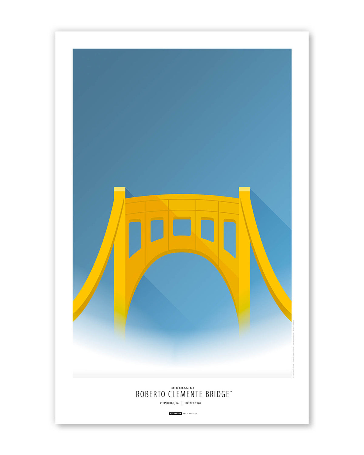 Minimalist Clemente Bridge - Pittsburgh