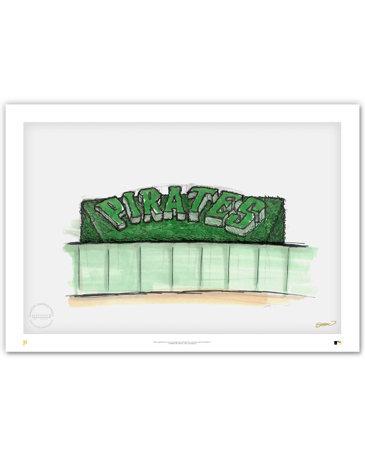 PNC Park Ink Sketch Limited Edition Art Print