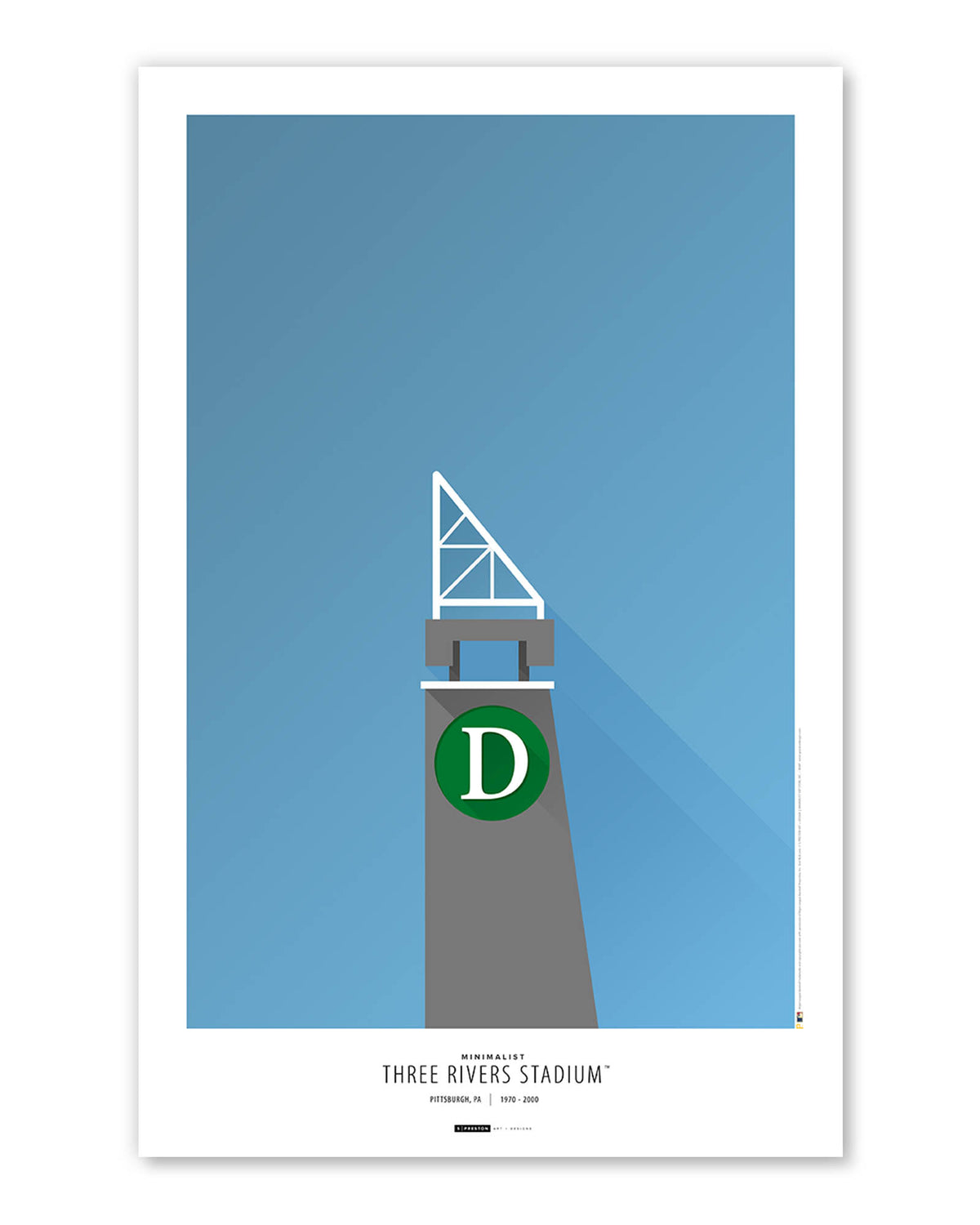 Minimalist Three River Stadium Art Print
