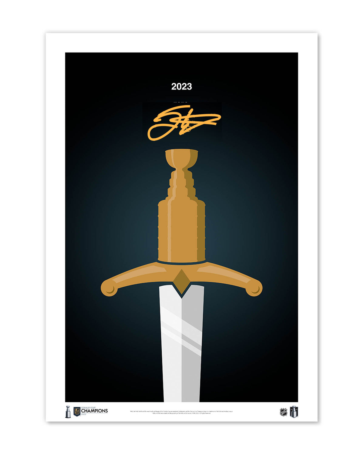 Minimalist Stanley Cup 2023 - Jack Eichel Autograph - Authenticated