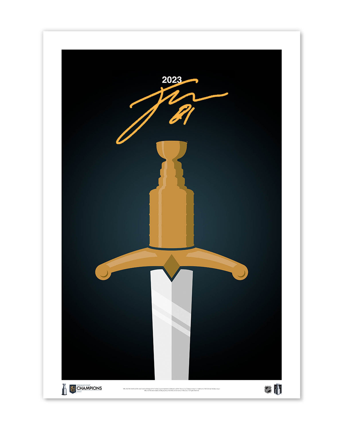 Minimalist Stanley Cup 2023 - Marchessault Autograph - Authenticated