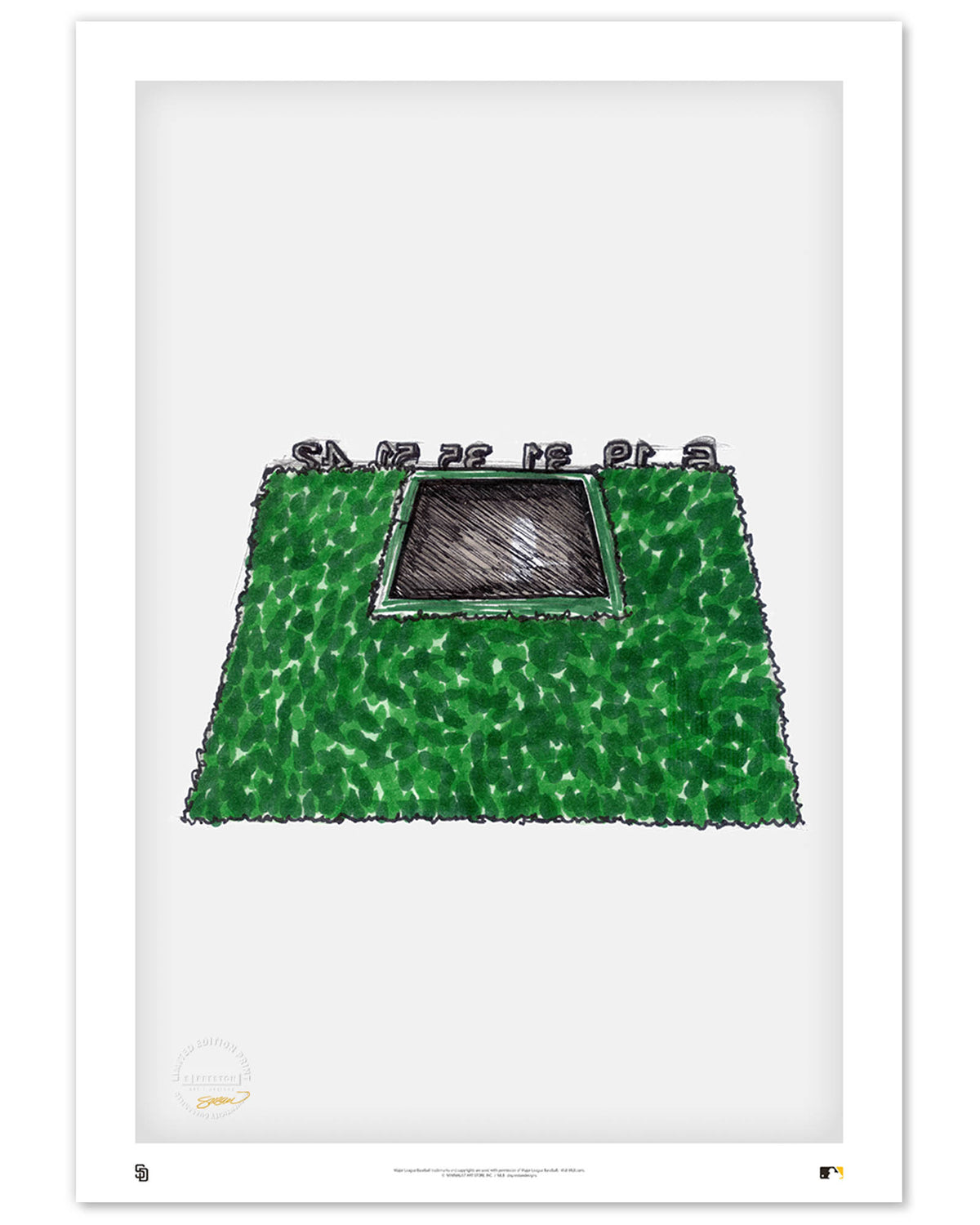 Petco Park Ink Sketch Limited Edition Art Print