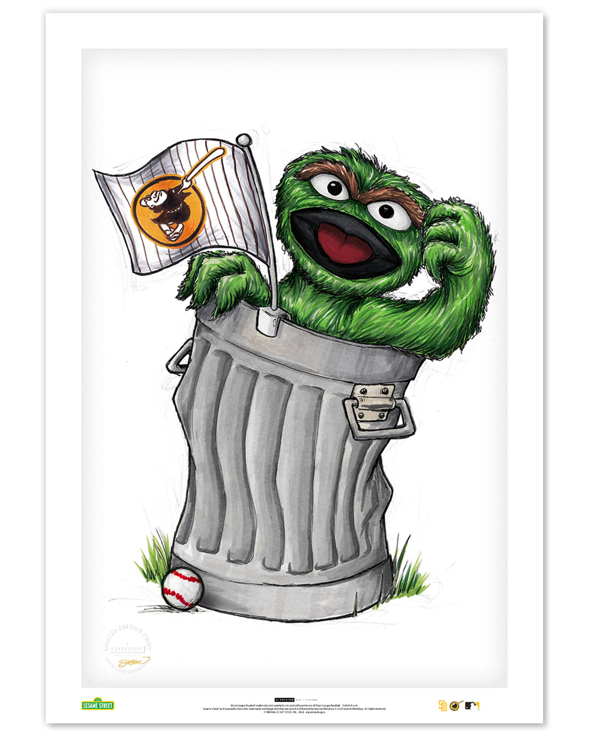 Oscar Rep Your Colours x MLB Padres Limited Edition Art Print
