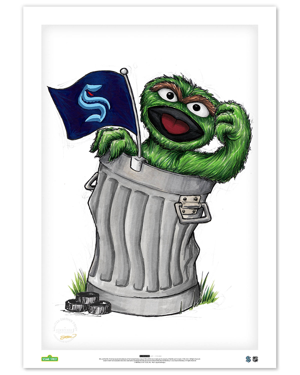 Oscar Rep Your Colours x NHL Kraken Limited Edition Art Print