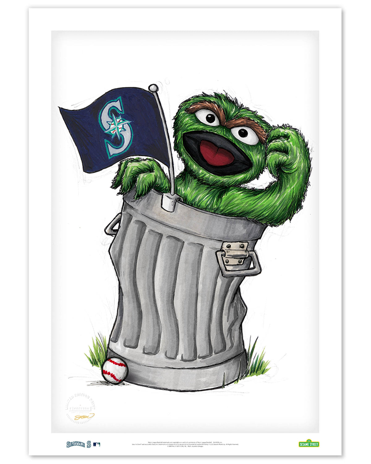 Oscar Rep Your Colours x MLB Mariners Limited Edition Art Print