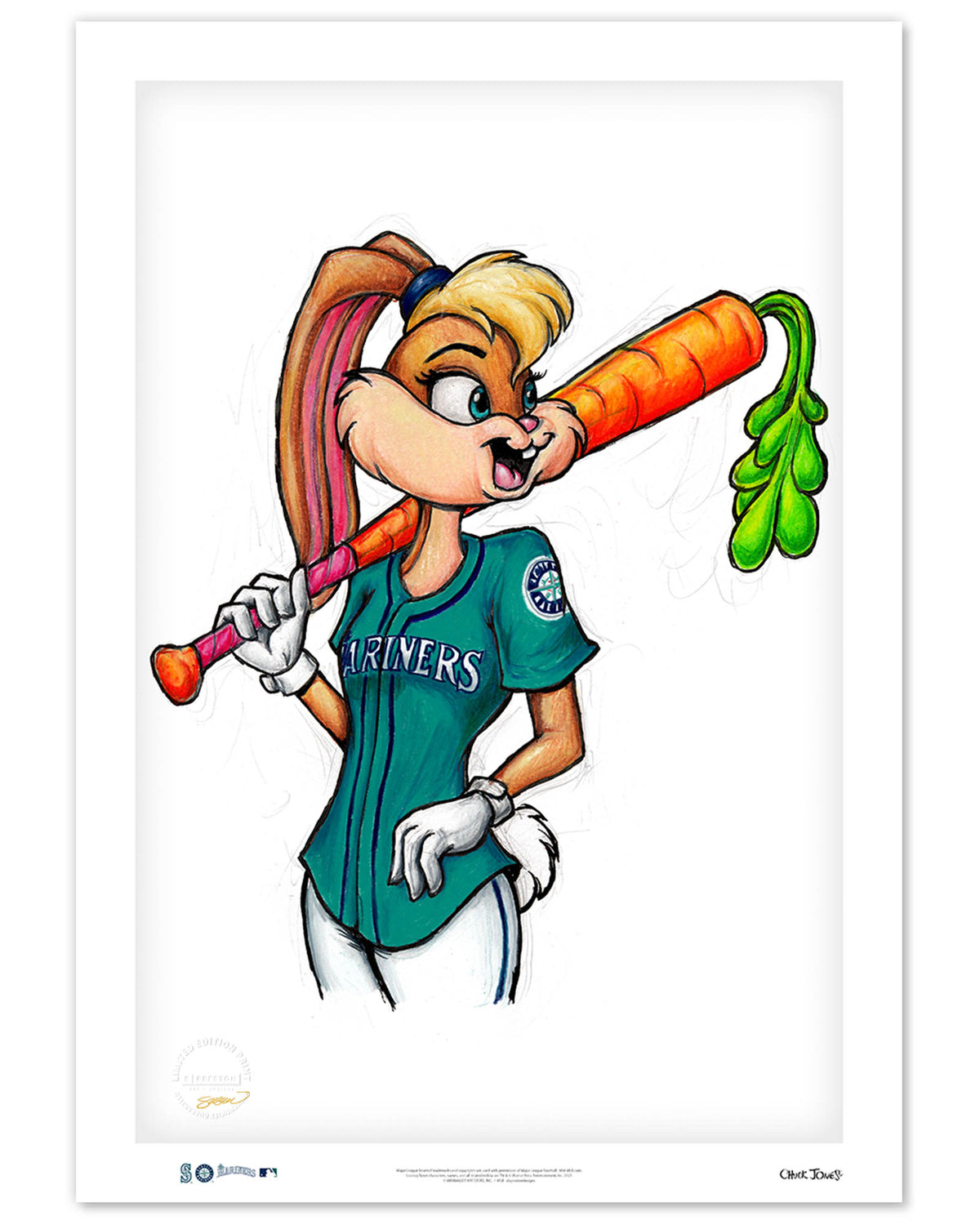 Lola Bunny x MLB Mariners Limited Edition Art Print