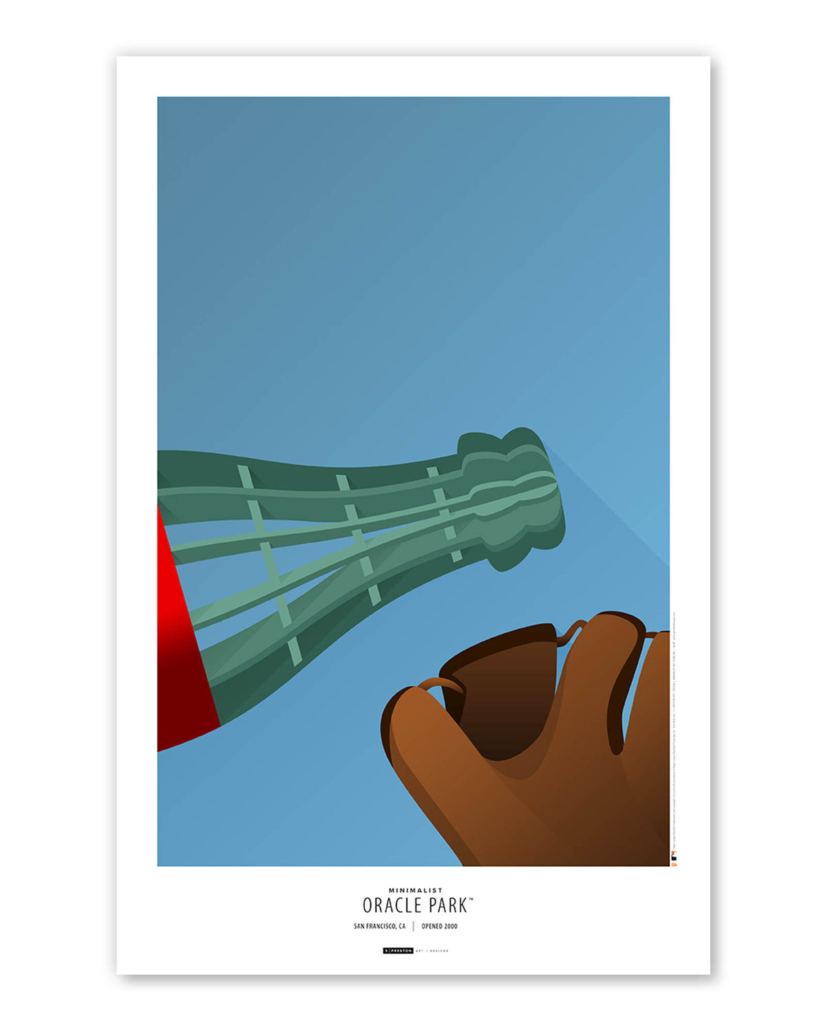 Minimalist Oracle Park Art Print