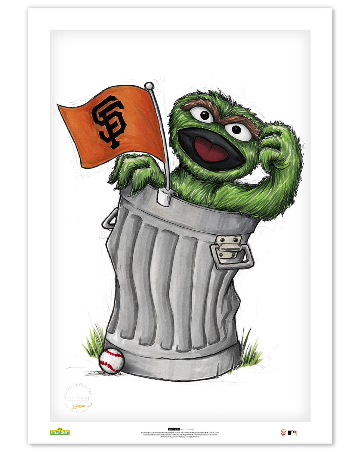 Oscar Rep Your Colours x MLB Giants Limited Edition Art Print