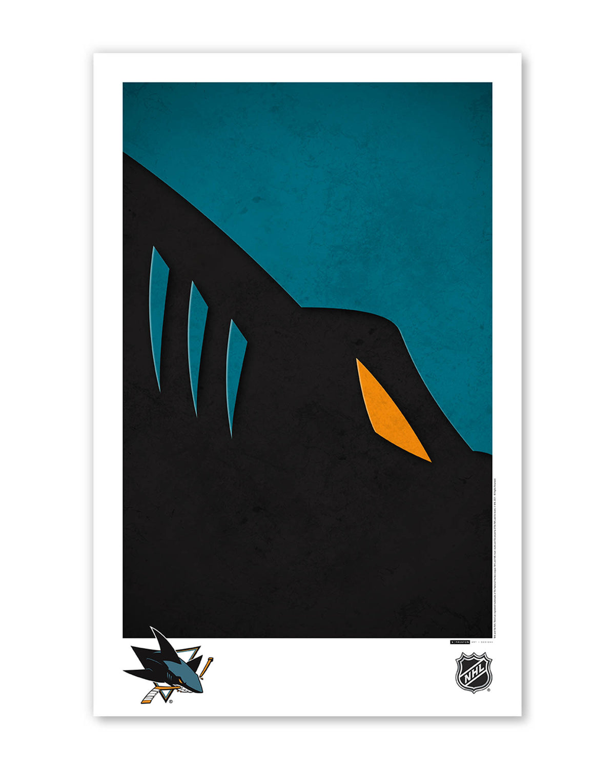 Minimalist Logo - San Jose Sharks Art Print