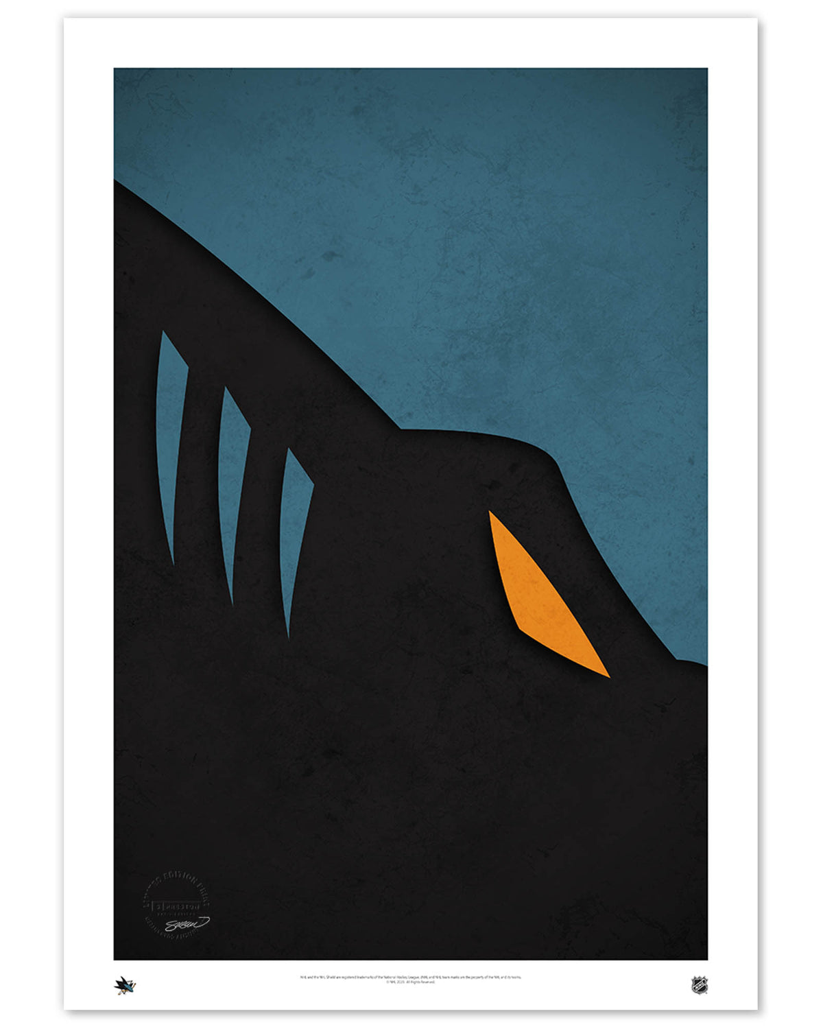 Minimalist Logo - San Jose Sharks Art Print