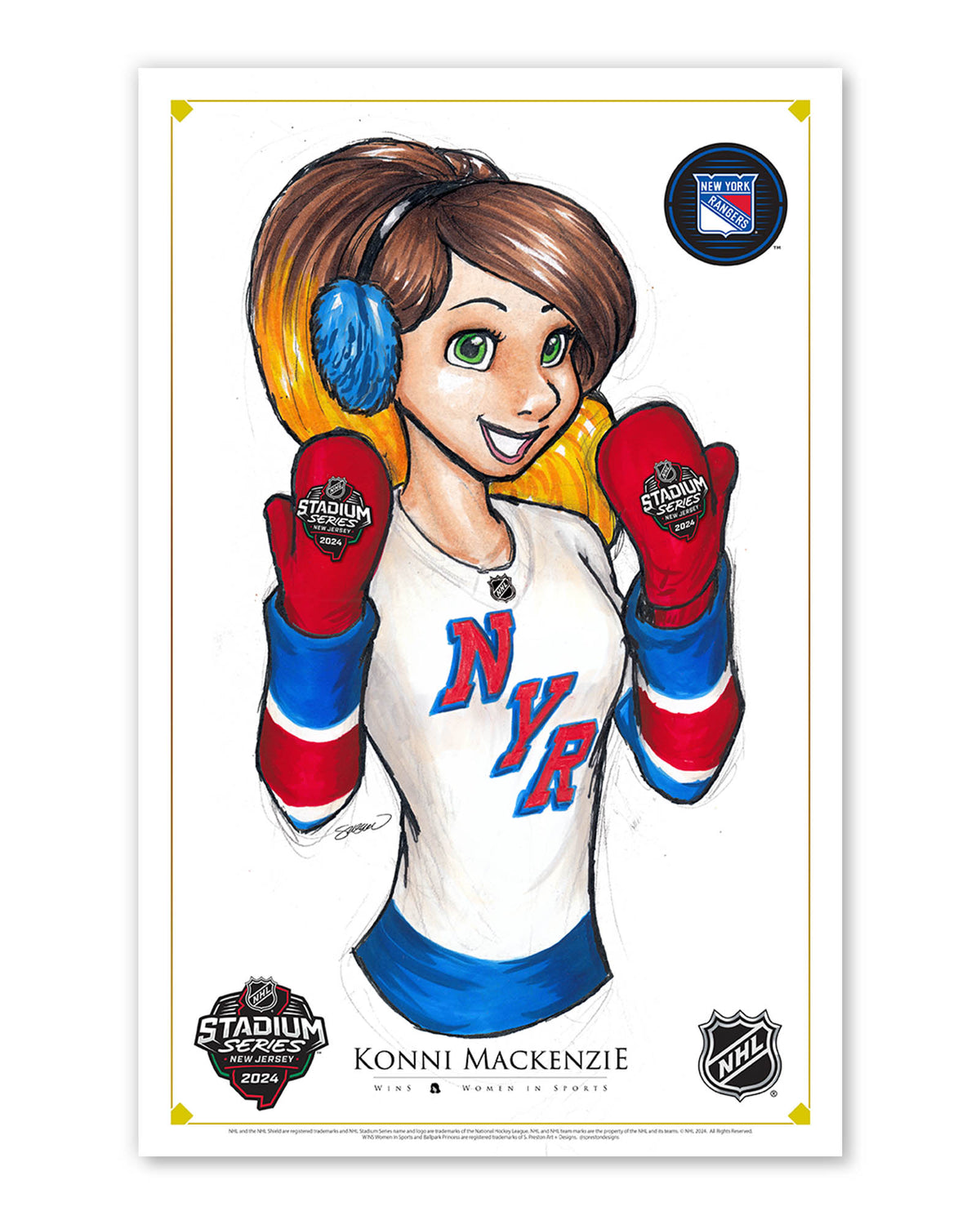 WinS® NHL Konni Mackenzie 2025 Stadium Series Detroit Red Wings Poster Print
