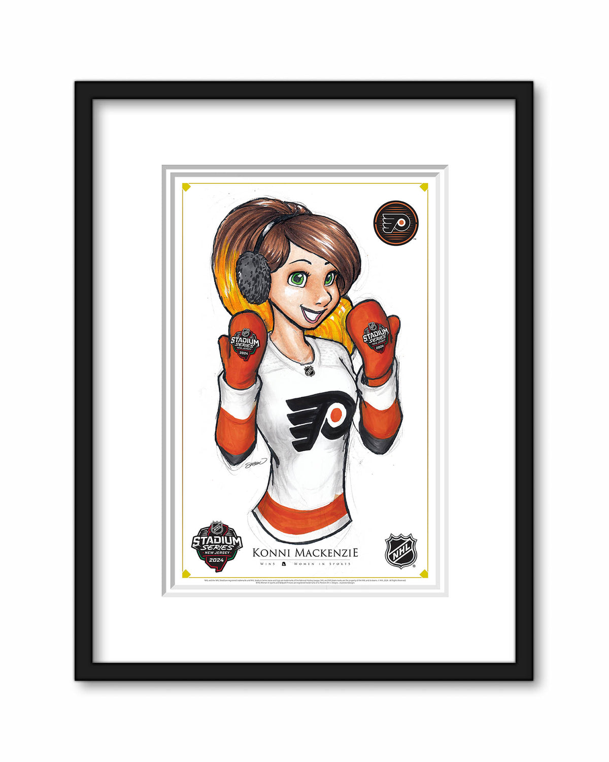 WinS® NHL Konni Mackenzie 2024 Stadium Series Philadelphia Flyers Poster Print