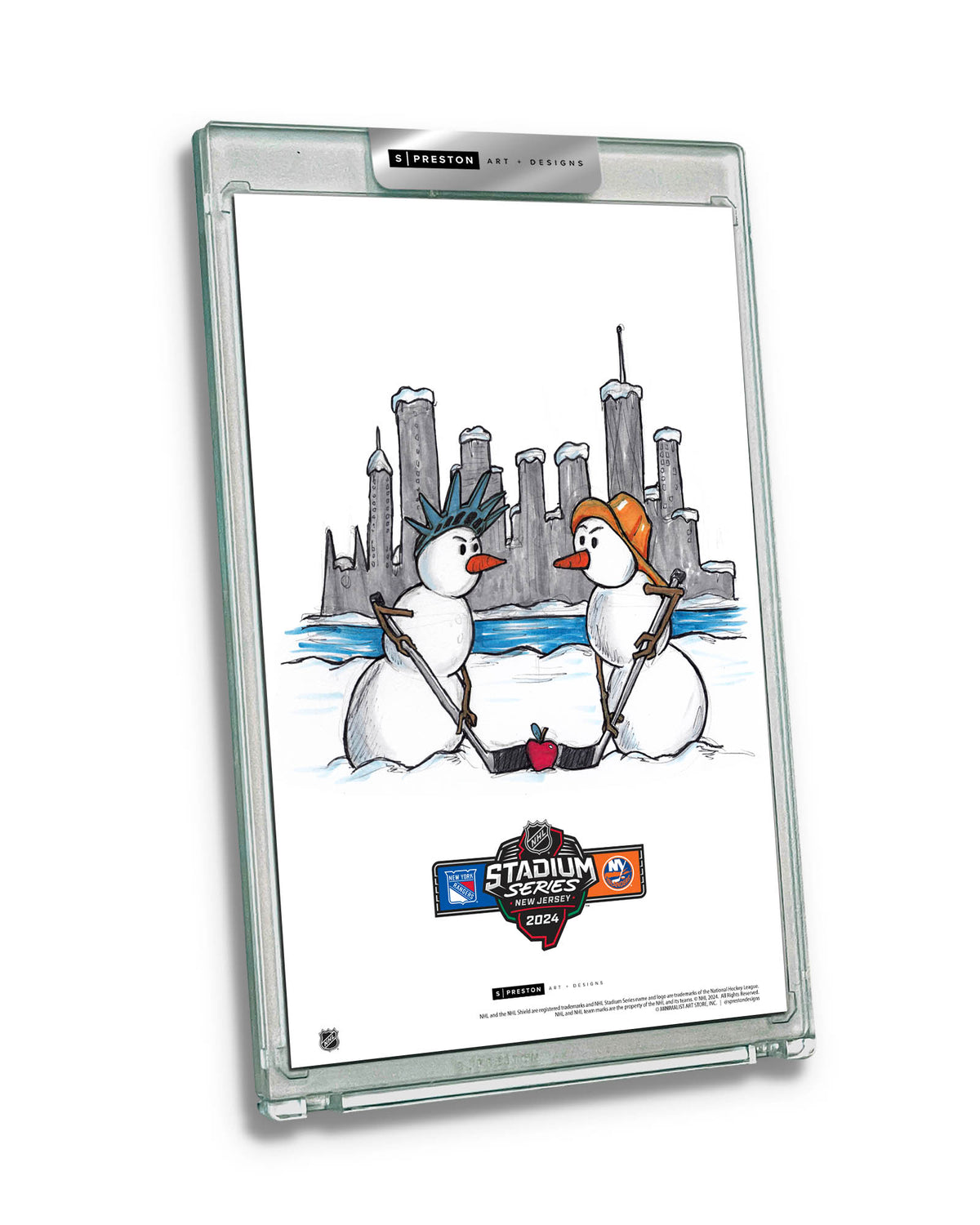 2024 NHL Stadium Series Sketch Limited Edition Art Card Slab - NYR vs NYI