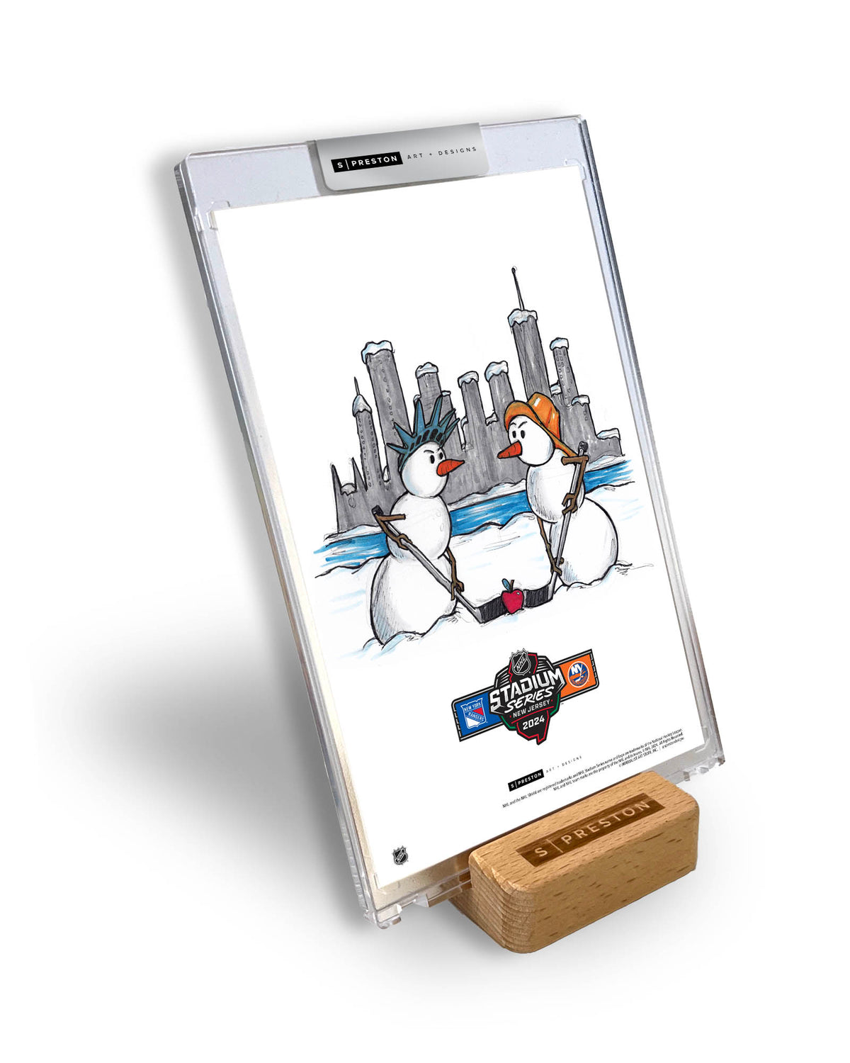 2024 NHL Stadium Series Sketch Limited Edition Art Card Slab - NYR vs NYI