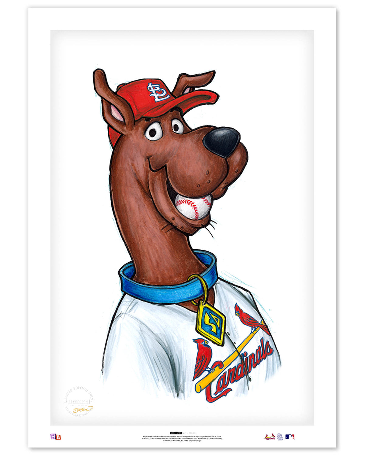 Scooby Doo x MLB Cardinals Limited Edition Art Print