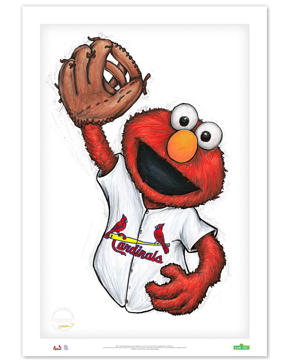 ELMO x MLB Cardinals Limited Edition Art Print