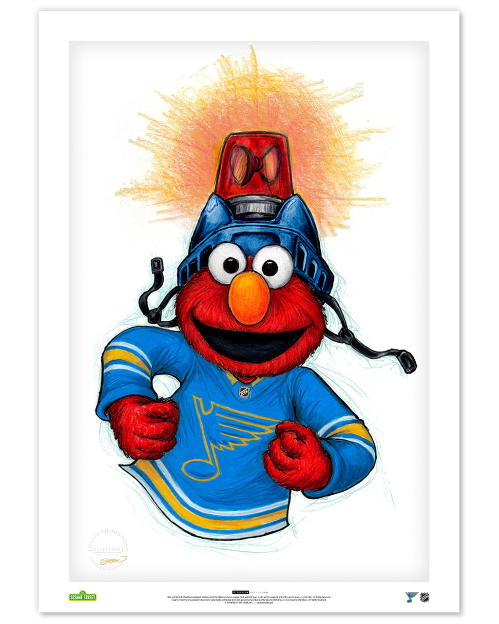 Elmo Loves Goals x St. Louis Blues | Sesame Street NHL – S. Preston Art ...