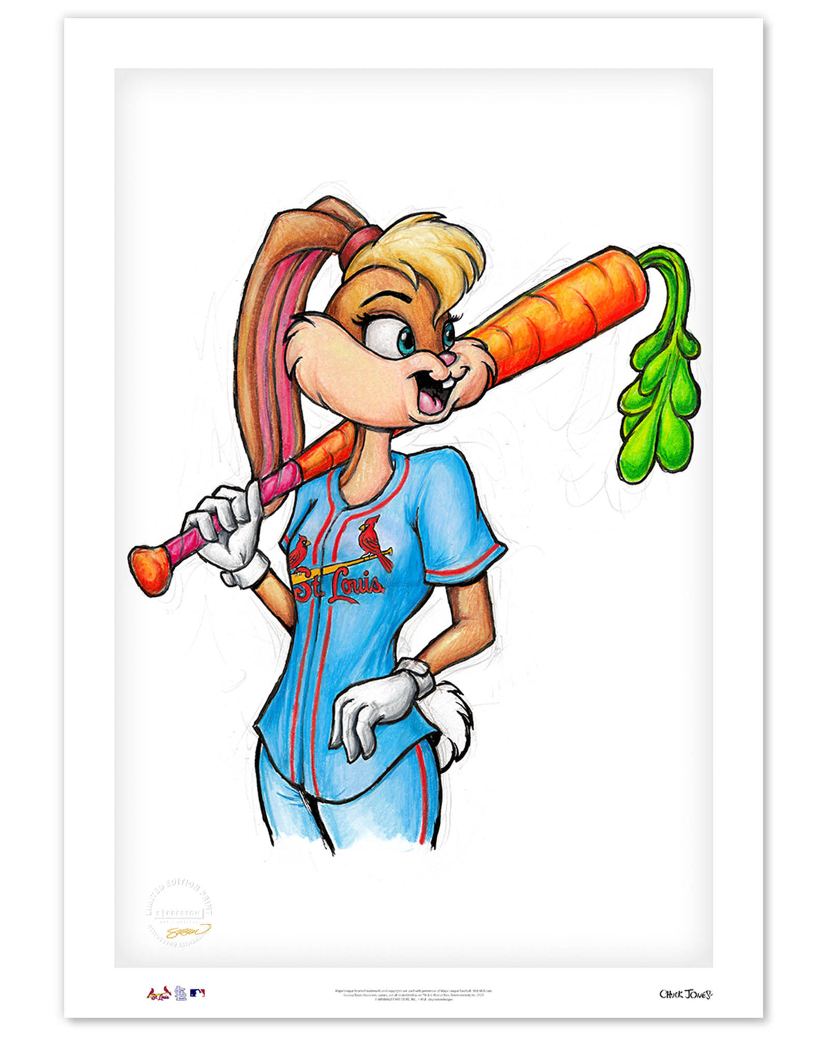 Lola Bunny x MLB Cardinals Limited Edition Art Print