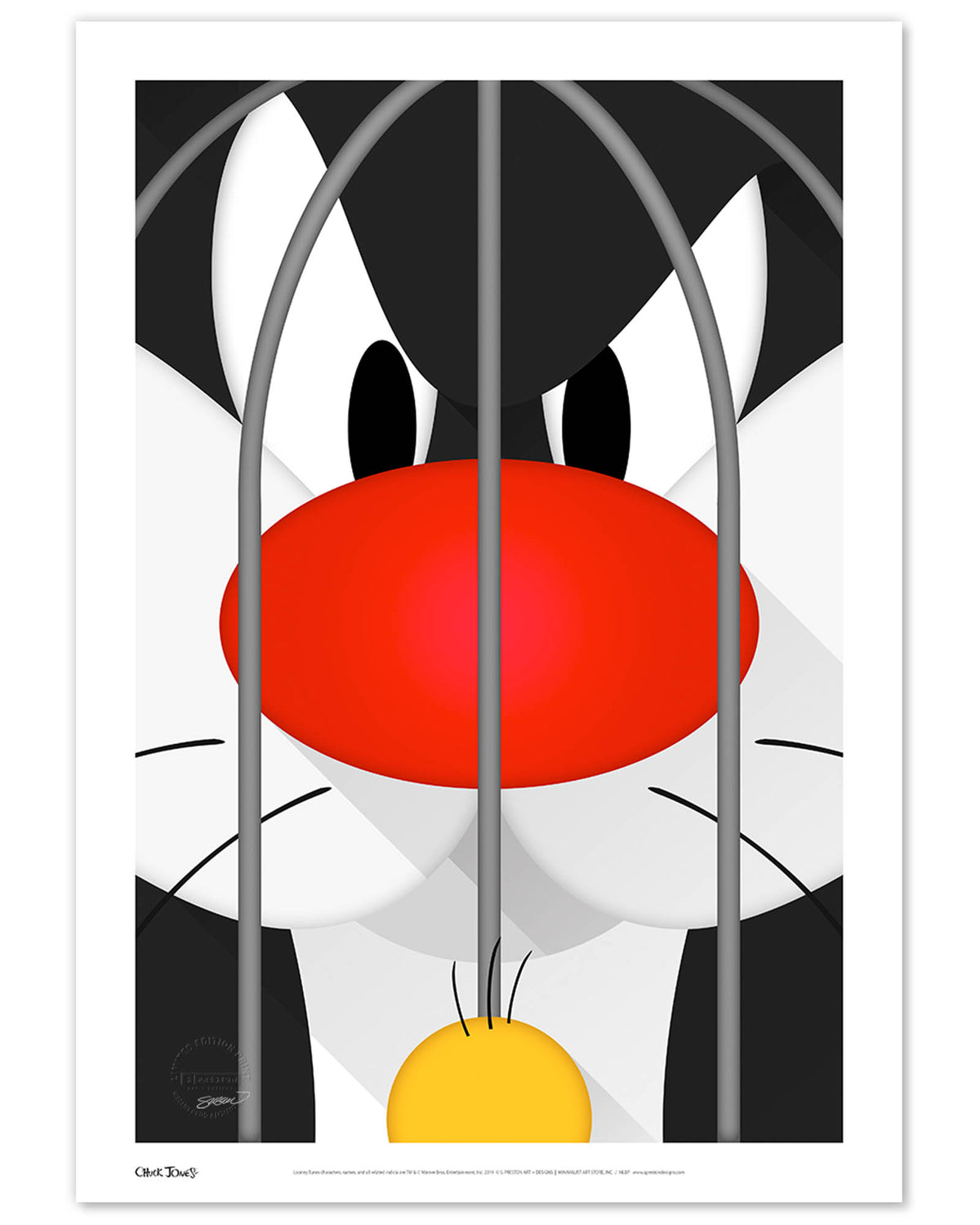 Putty Tat Trouble - Minimalist Looney Tunes Art Print