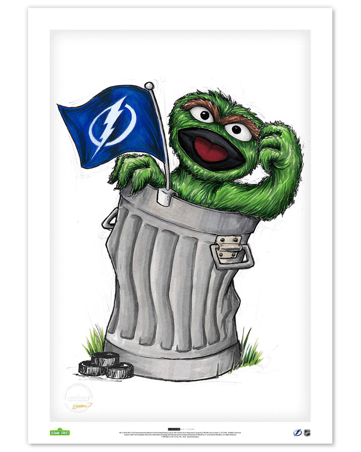 Oscar Rep Your Colours x NHL Lightning Limited Edition Art Print