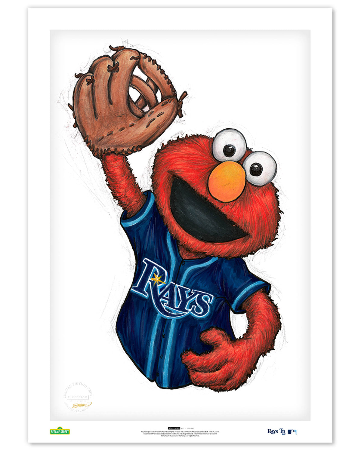 ELMO x MLB Rays Limited Edition Art Print