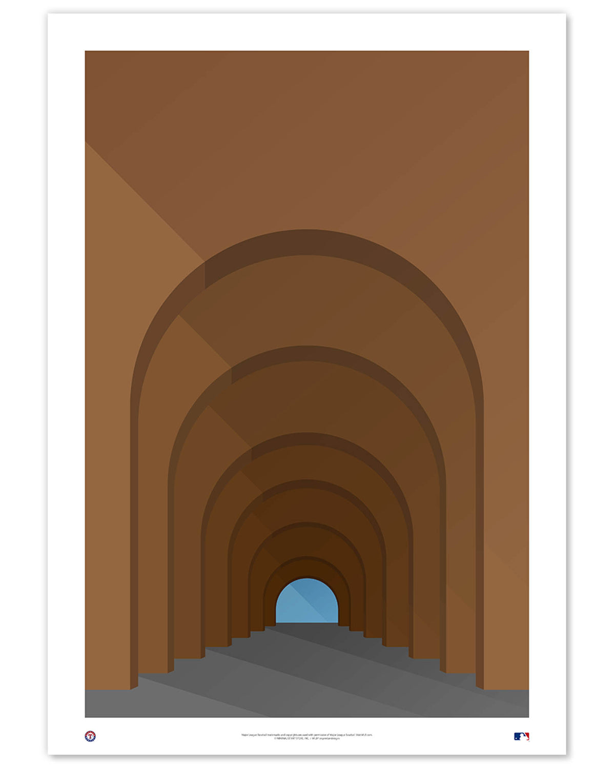 Minimalist Globe Life Field Art Print