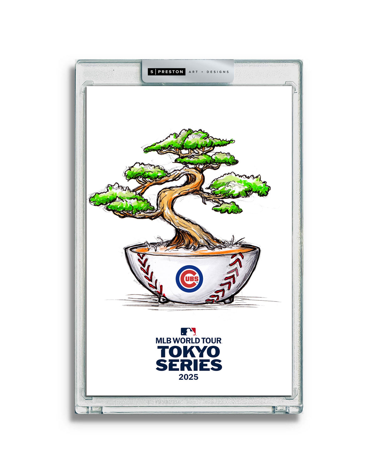 2025 MLB Tokyo Series Sketch Limited Edition Art Slab - Cubs