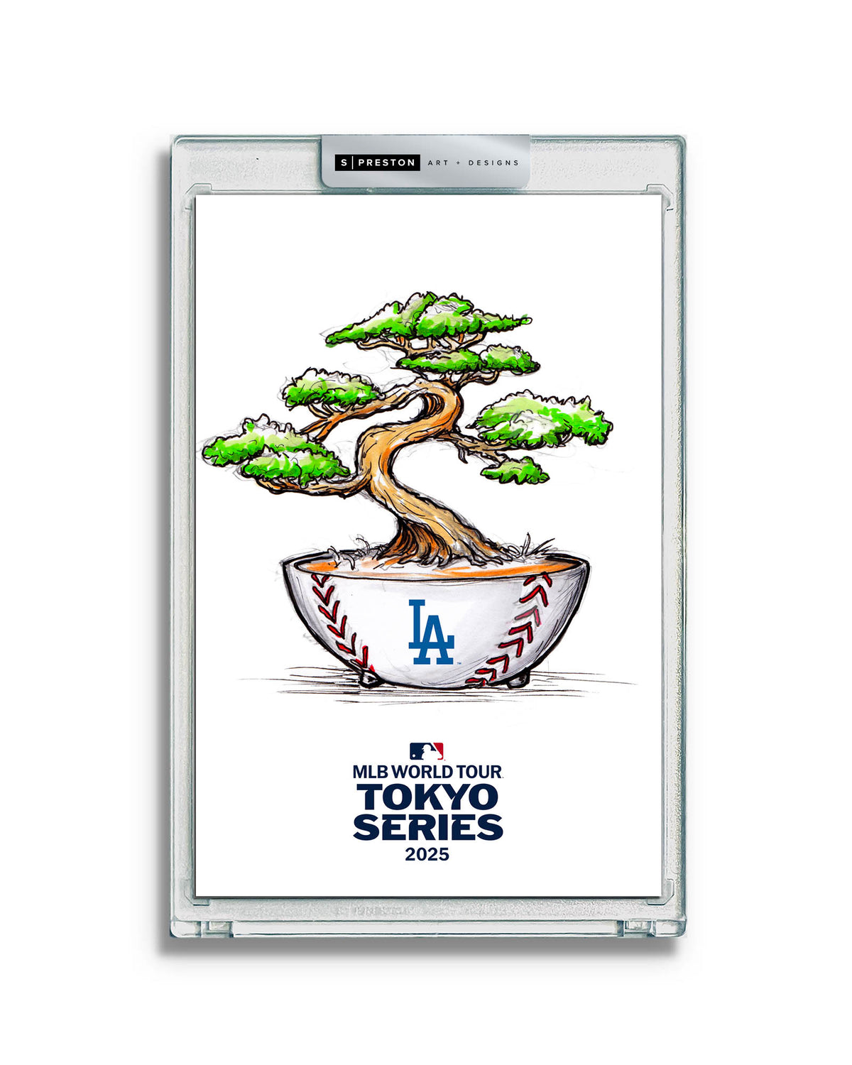 2025 MLB Tokyo Series Sketch Limited Edition Art Slab - Dodgers