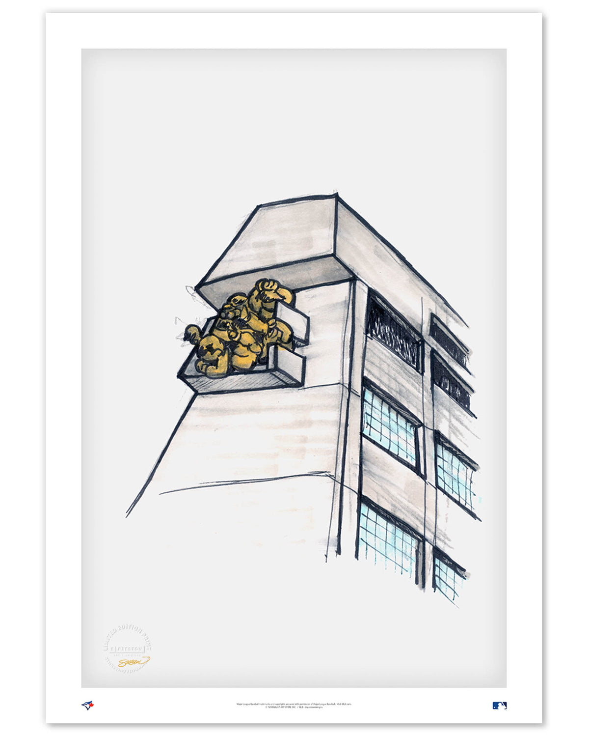 Rogers Centre Ink Sketch Limited Edition Art Print