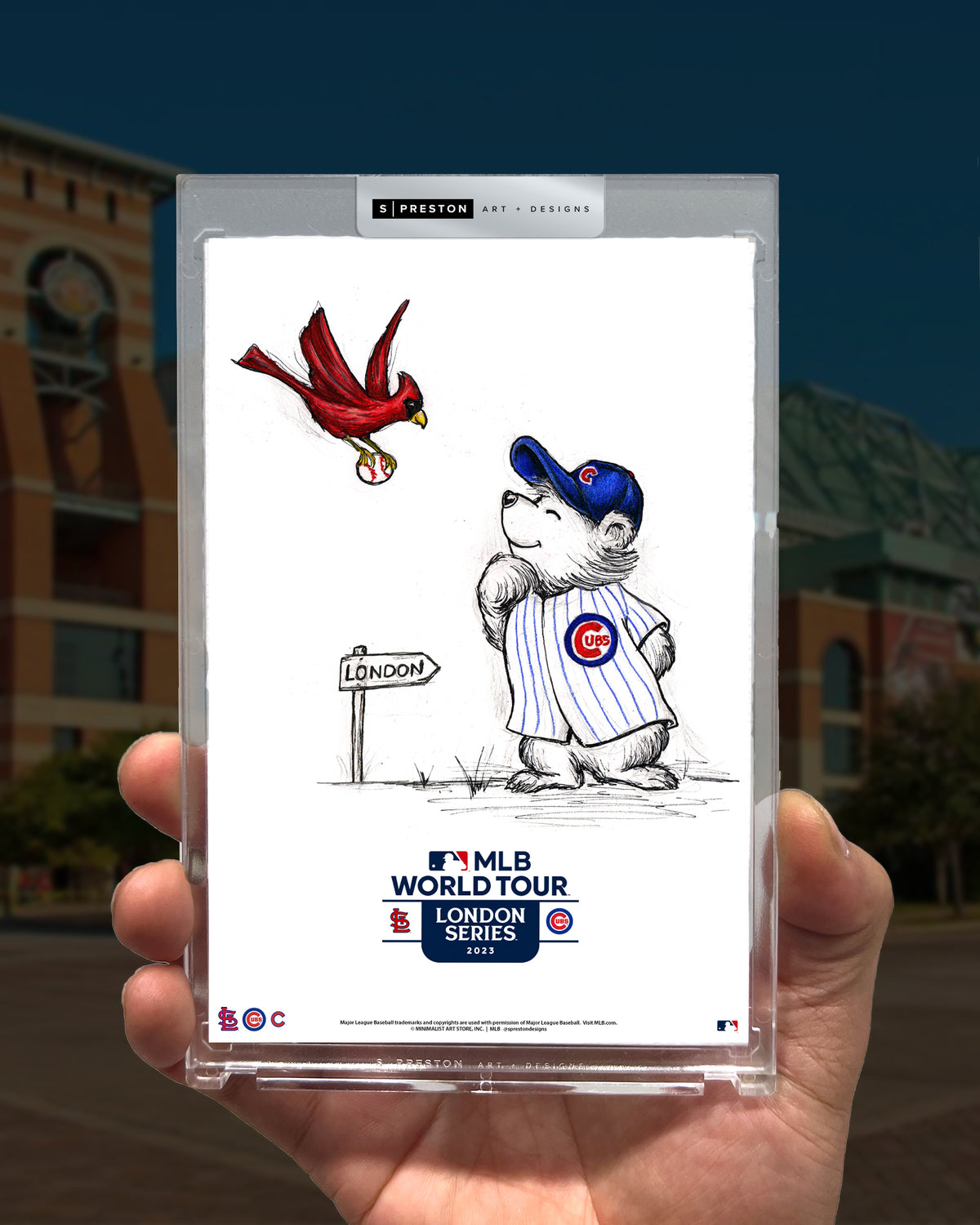2023 MLB London Series Sketch Art Card Slab (Sold Out)