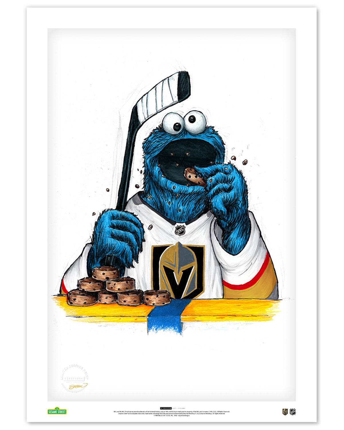 Cookie Monster x NHL Golden Knights Limited Edition Art Print