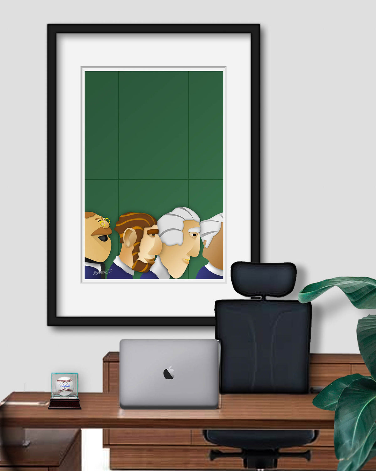 Minimalist Nationals Park Art Print