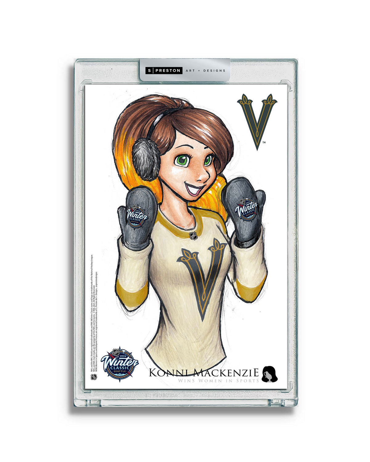 WinS® NHL Konni Mackenzie 2024 Winter Classic Limited Edition Art Card Slab