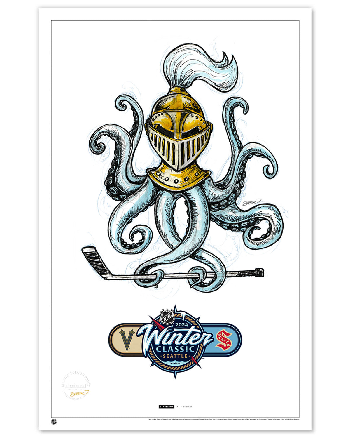 2024 NHL Winter Classic Sketch Limited Edition Art Prints