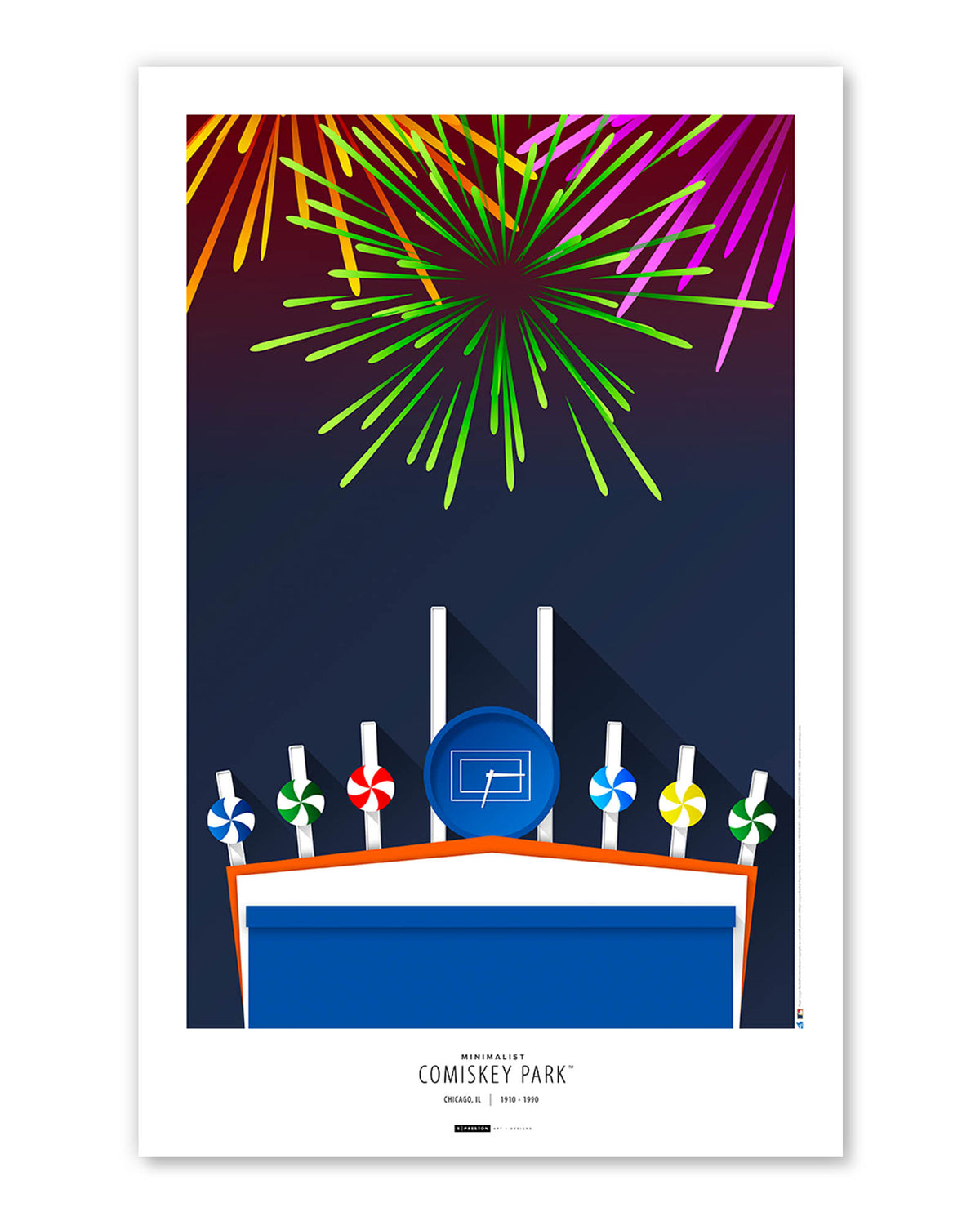 Minimalist Comiskey Park Art Print