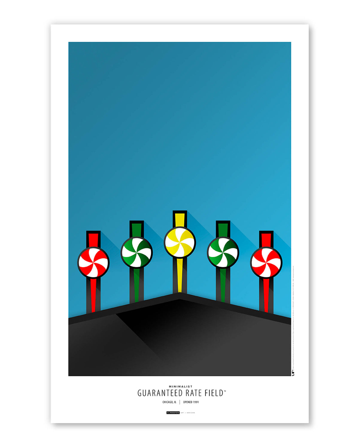 Minimalist Guaranteed Rate Field Art Print