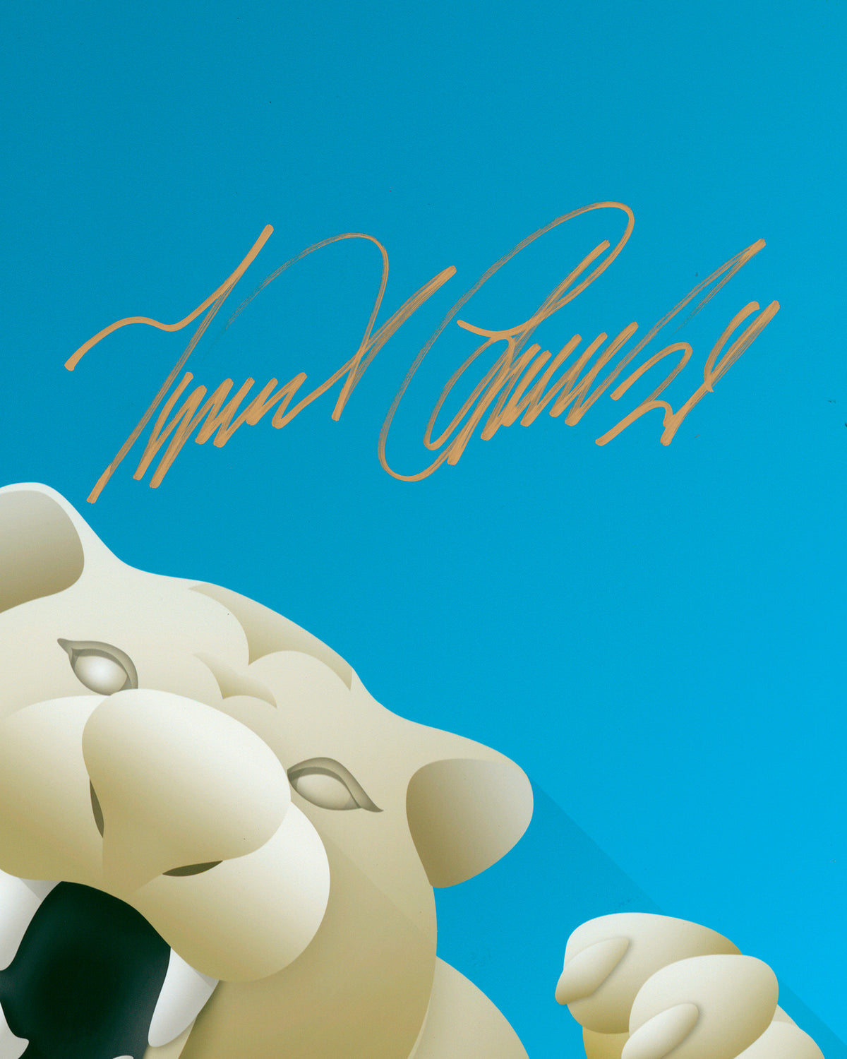 Minimalist Comerica Park Print - Miguel Cabrera Autographed - Authenticated