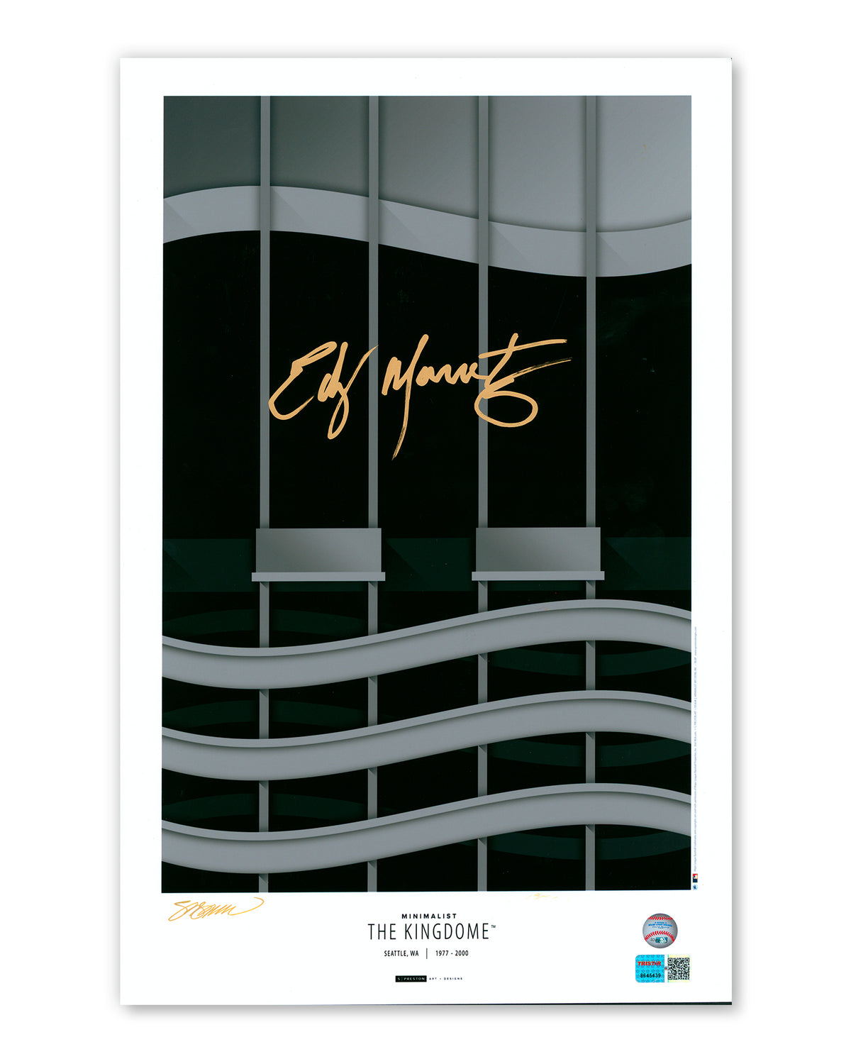 Minimalist Kingdom - Edgar Martinez Autographed Poster Print - Authenticated