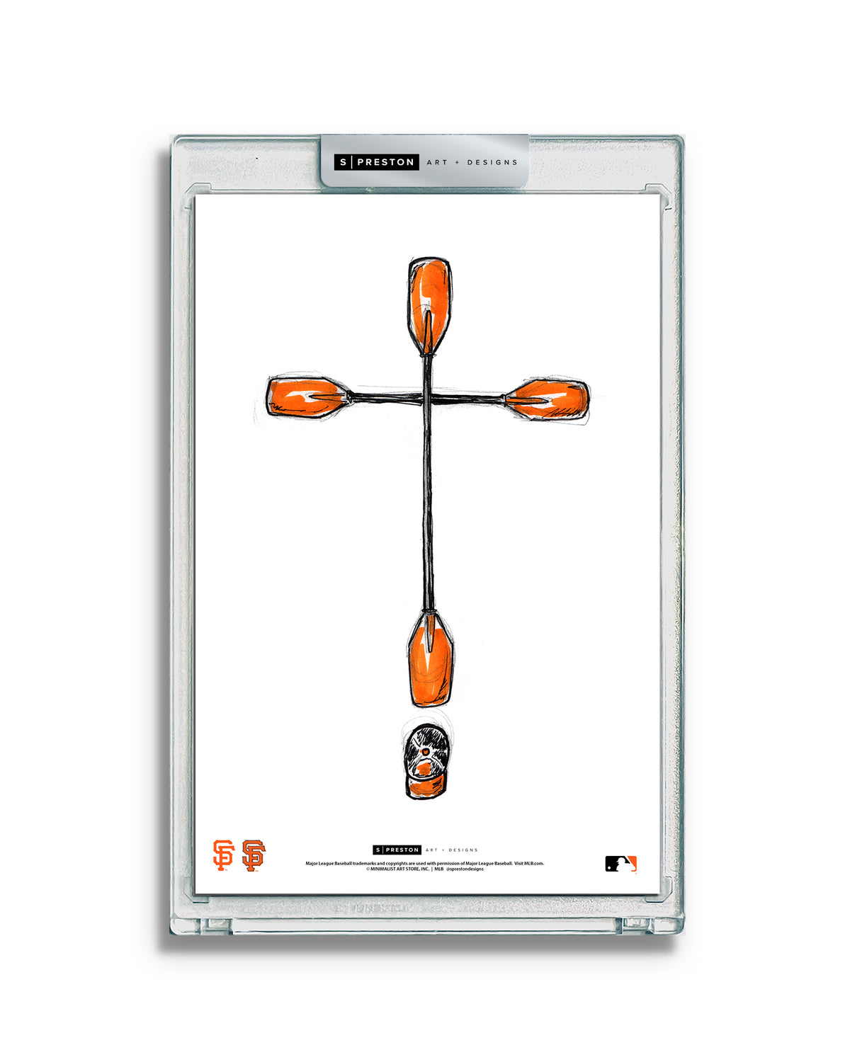 Willie McCovey Tribute Sketch Art Card Slab