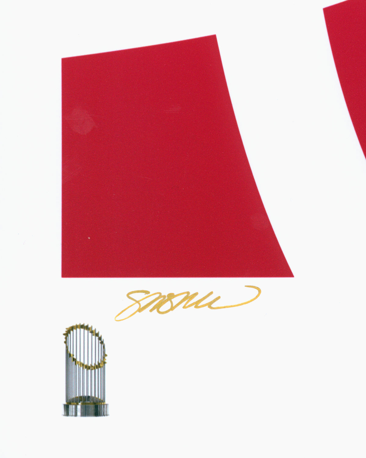 Minimalist World Series 2021 - Dansby Swanson Autographed Poster Print - Authenticated