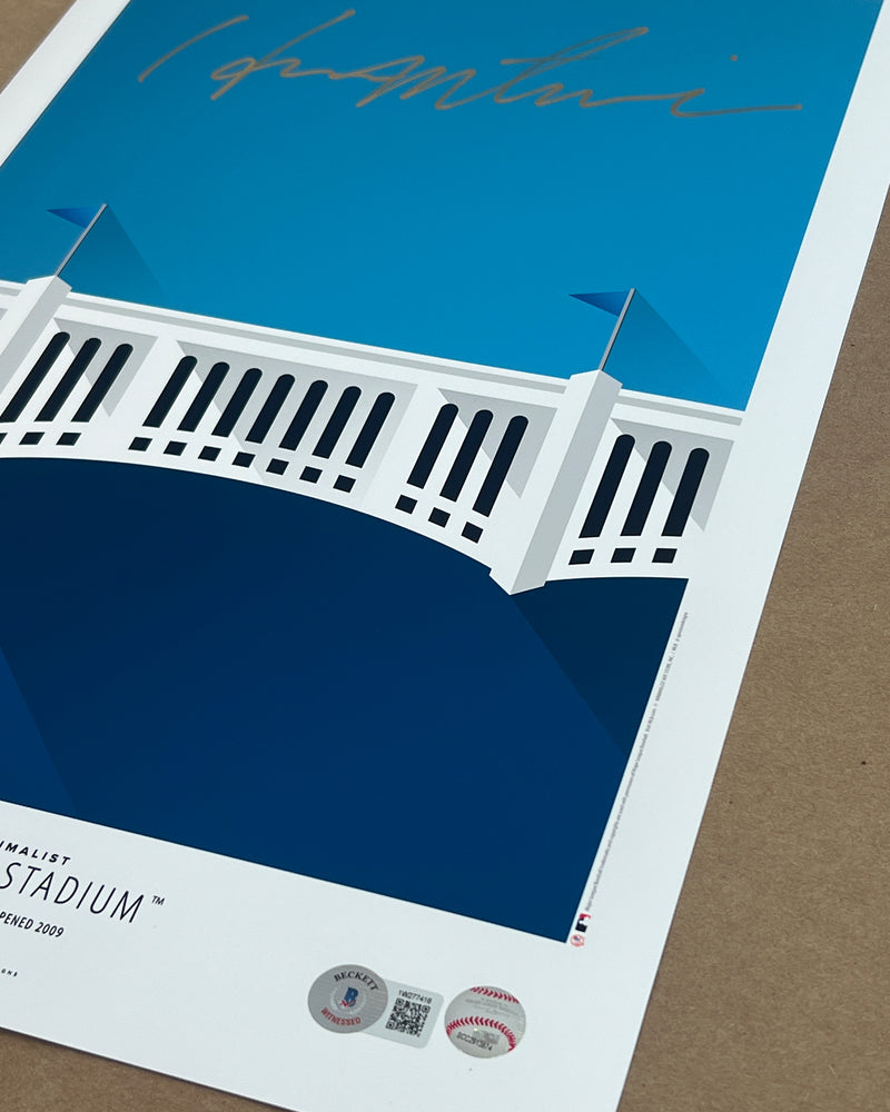 Minimalist Yankee Stadium Hideki Matsui Autographed Hologram