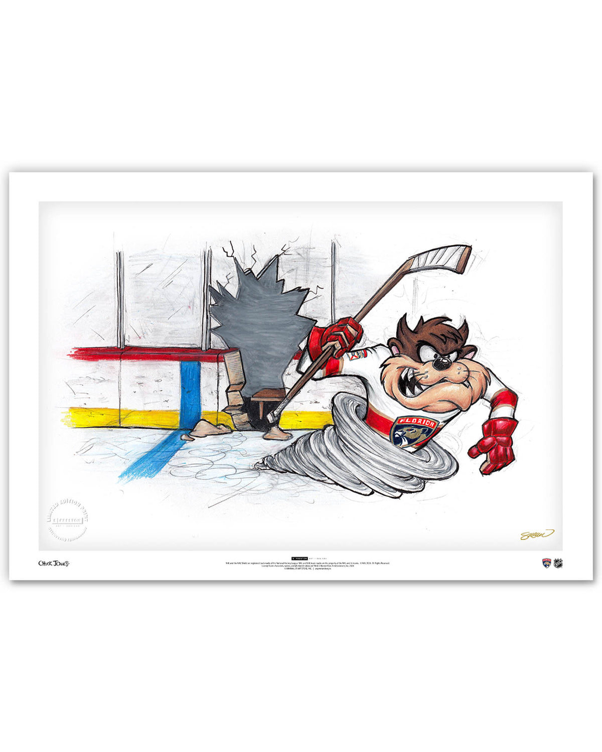 Tazmanian Line Change x NHL Panthers Tazmanian Devil Limited Edition Art Print