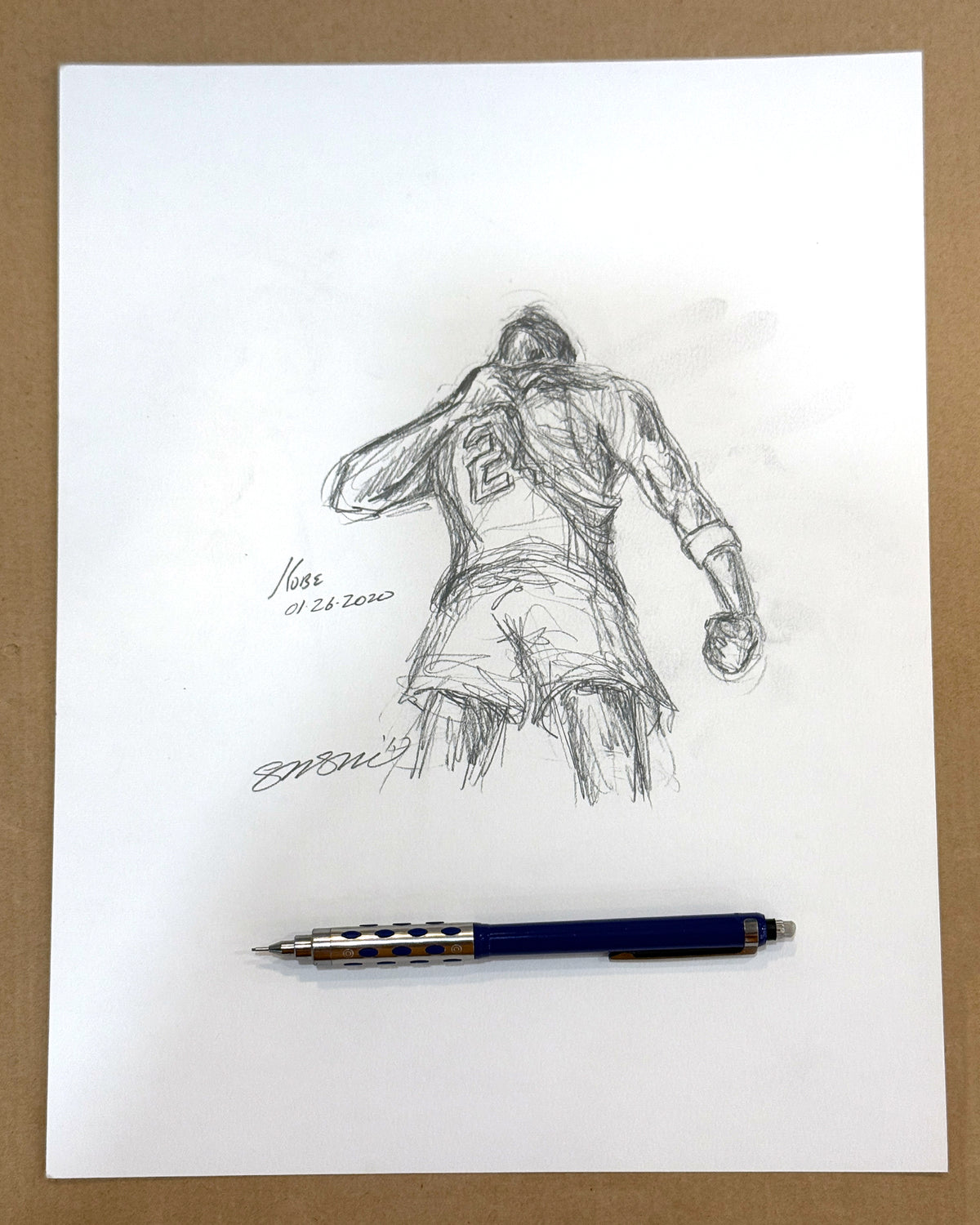 Remembering Mamba Original Tribute Sketch Print
