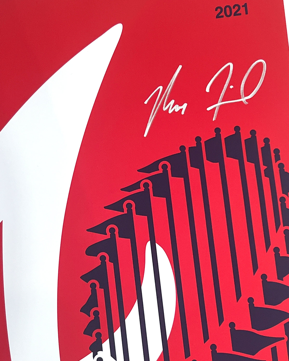 Minimalist World Series 2021 Poster Print - Max Fried Signed - MLB Authenticated