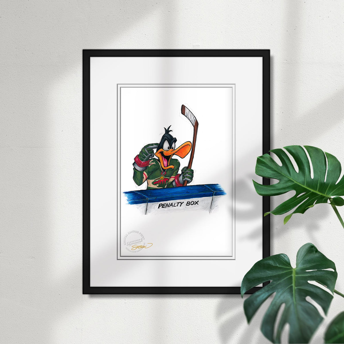 Duck Season Hockey Season x NHL Wild Daffy Duck Limited Edition Art Print