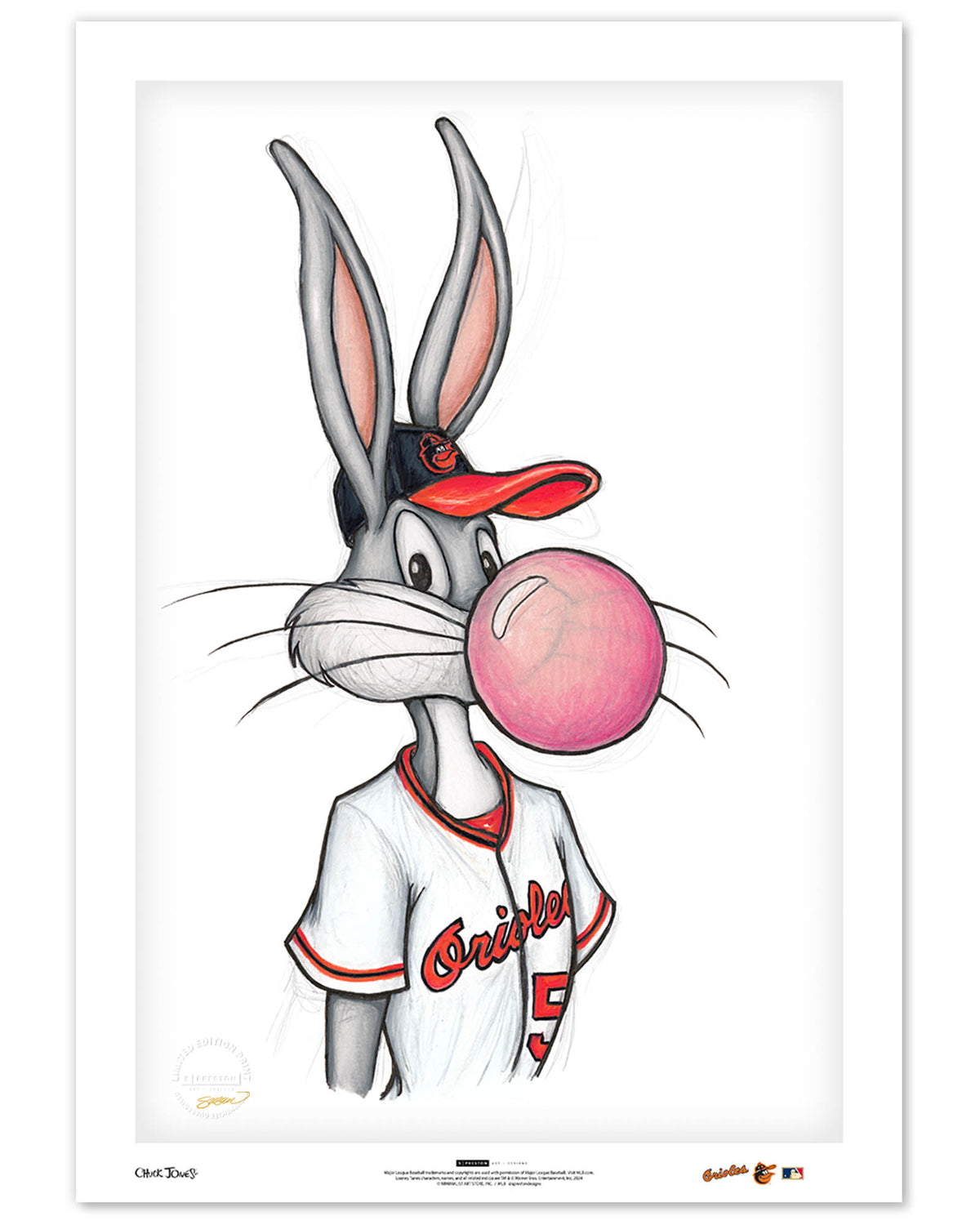 Bubblegum Bugs x MLB Orioles Limited Edition Art Print