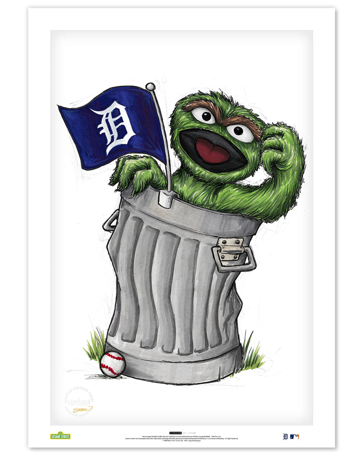 Oscar Rep Your Colours x MLB Tigers Limited Edition Art Print