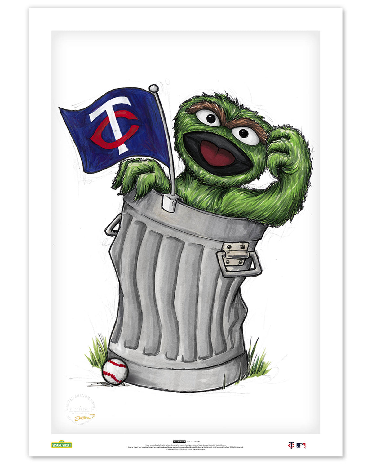 Oscar Rep Your Colours x MLB Twins Limited Edition Art Print