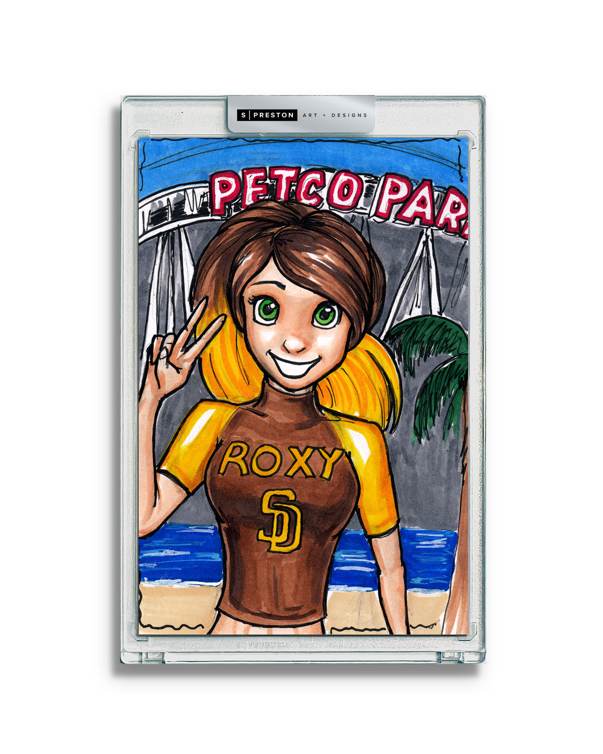 WinS® Every Day Konni Mackenzie Original Art Card Slab 2023-12-13 - Padres
