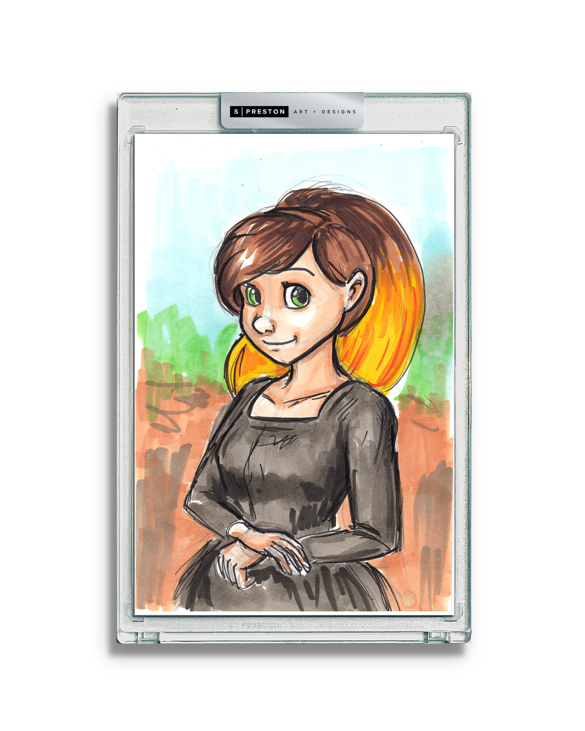 WinS® Konni Mackenzie Original Art Card Slab - Mona Lisa